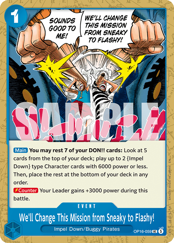 We'll Change This Mission from Sneaky to Flashy!